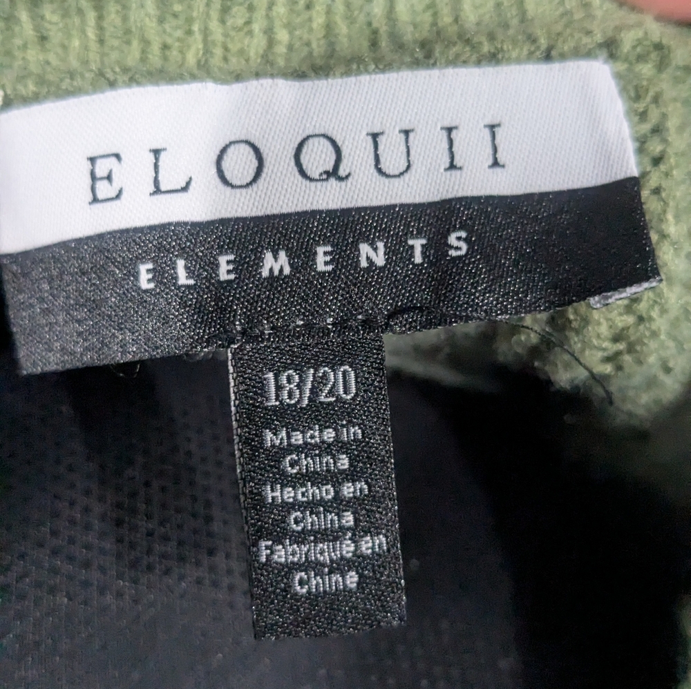 Eloquii Twofer Poplin Dress with Sweater - Picture 5 of 6
